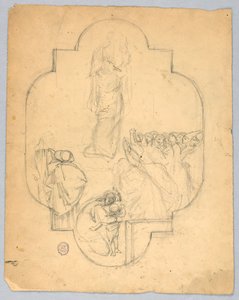 窓や天井のスケッチ 作： Francis Augustus Lathrop