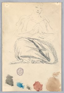 着席図の衣のスケッチ 作： Francis Augustus Lathrop