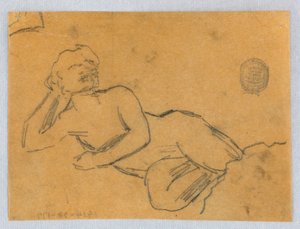 女性のヌードのスケッチ 作： Francis Augustus Lathrop