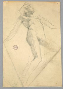 女性のヌードのスケッチ 作： Francis Augustus Lathrop