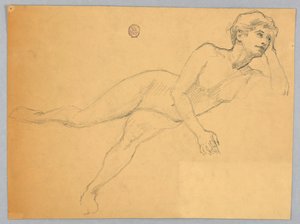 女性のヌードのスケッチ