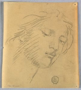 女性の顔のスケッチ 作： Francis Augustus Lathrop