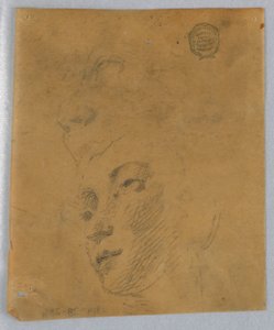 女性の頭のスケッチ 作： Francis Augustus Lathrop