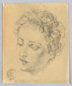 女性の頭のスケッチ 作： Francis Augustus Lathrop