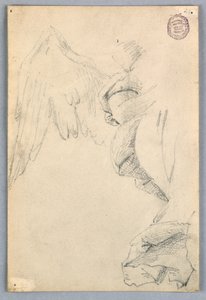 翼とドレープでスケッチ 作： Francis Augustus Lathrop