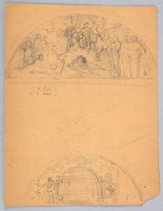 2 つのリュネットのスケッチ 作： Francis Augustus Lathrop