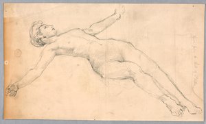 「ダイアナと星座の従者たち」のための習作 作： Francis Augustus Lathrop