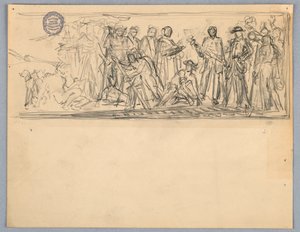 壁画やパネルの習作 作： Francis Augustus Lathrop