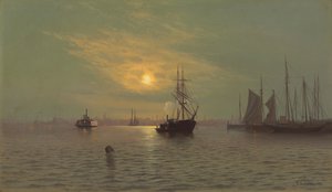 1872年、真夜中のホーボーケン 作： Francis Augustus Silva