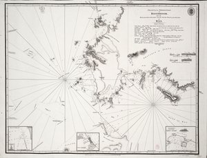 ブードルーム岬とカラバグラ諸島とコス島の北岬の海図... Francis Beaufort F.R.S.による...1811 作： Francis Beaufort