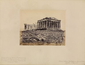 アテネ-パルテノン神殿、北西からの全景 作： Francis Bedford