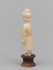 黒のポーン、チェスの駒、インド、1820年頃 作： Francis Bedford