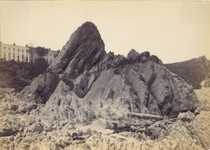 ゴスカー ゴッド ロック アンド クロフト テラス、テンビー、ウェールズ、1870 年代。 作： Francis Bedford