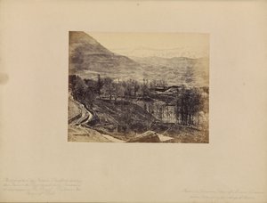 レバノン-エフデン村上空から見たレバノン山 作： Francis Bedford