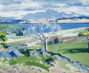 Achnacraig、Mull、cのBen Cruachan 1931年（パネルに油彩） 作： Francis Campbell Boileau Cadell
