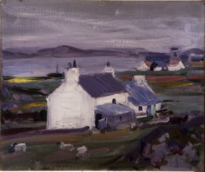Farmsteading、Iona、Auchabhaich Croft（キャンバスに油彩） 作： Francis Campbell Boileau Cadell