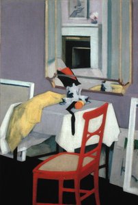 インテリア（赤い椅子）」（油彩・キャンバス） 作： Francis Campbell Boileau Cadell