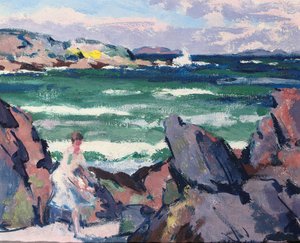 北風、イオナ（ザ・バザー）（パネルに油彩） 作： Francis Campbell Boileau Cadell