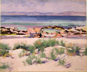 海岸で、イオナ（キャンバスに油彩） 作： Francis Campbell Boileau Cadell
