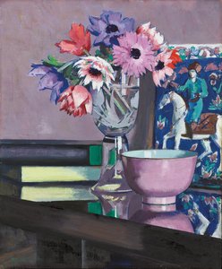 アネモネのある静物 作： Francis Campbell Boileau Cadell