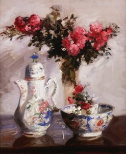ファミーユローズコーヒーポット 作： Francis Campbell Boileau Cadell