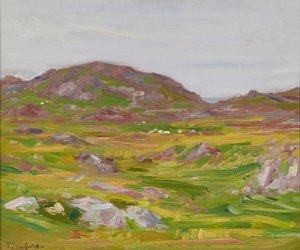 アイオナの高地 (船上油) 作： Francis Campbell Boileau Cadell