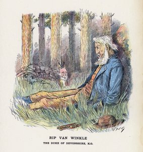 リップヴァンウィンクル、デボンシャー公爵（カラーリトグラフ 作： Francis Carruthers Gould
