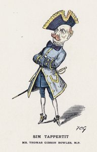 Sim Tappertit, Mr Thomas Gibson Bowles (カラーリトグラフ) 作： Francis Carruthers Gould