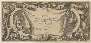 タイトル プレート、『Five Senses Five Senses』より。 1655 作： Francis Cleyn