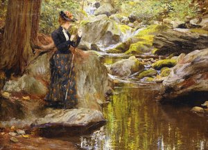 ラインを餌にする 作： Francis Coates Jones