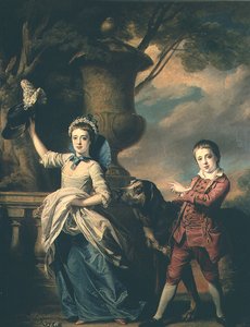 サーエドワードとデイムアンアストリーの子供たち、1767 作： Francis Cotes