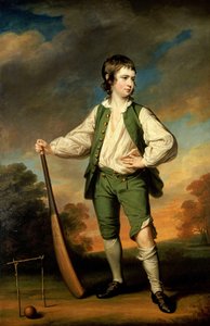若いクリケット選手-ルイスケージの肖像、1768 作： Francis Cotes