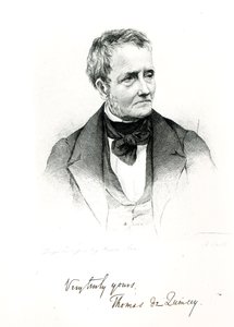 トーマス・ド・クインシー（1785-1859）、ハウィーによるダゲレオタイプ写真から 作： Francis Croll