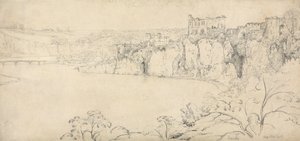 ワイ川沿いのチェプストウ城 作： Francis Danby