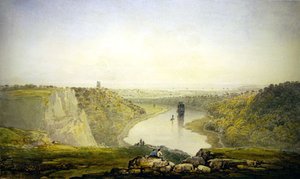 エイボン峡谷（水彩・紙） 作： Francis Danby