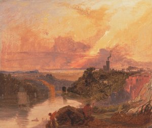 夕暮れ時のエイボン渓谷 作： Francis Danby