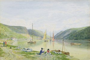 護岸の下からのエイボン渓谷 作： Francis Danby