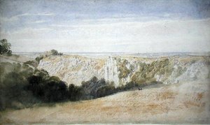 チェダー渓谷付近の景色（水彩・紙） 作： Francis Danby