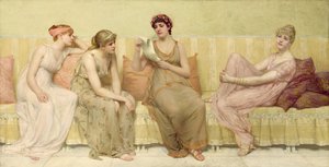 オエノーネの物語を読む、1883年 作： Francis Davis Millet