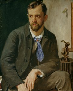 チャールズ・ホールデンの肖像 (1875-1960) (キャンバスに油彩) 作： Francis Dodd