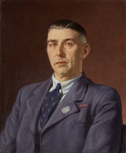 パーシヴァル・ヘンリー・マーティンの肖像、郵便局、ブリストル、1941-45年頃（キャンバスに油彩） 作： Francis Dodd