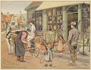 ベッドフォードのお店の本鉄工所（カラーリトグラフ）
