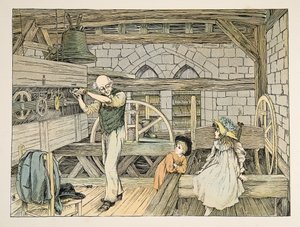 時計じかけの人』（『4人と20人の労働者』より）。1900年（カラーリトグラフ）