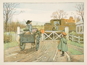 エンジン・ドライバー』（『Four and Twenty Toilers』より）。1900年（カラーリトグラフ）