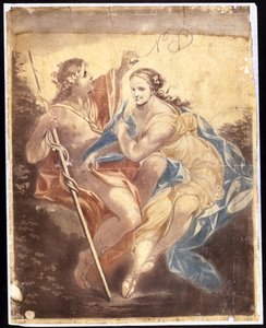 金星とアドニス、ベンジャミン・ウェスト（1738-1820）1778-81（機械絵画）の絵画後 作： Francis Eginton
