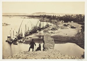 アスワン、1857 年、1862 年に印刷。 作： Francis Frith