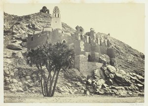 ドゥーム パームと廃墟のモスク、フィラエ、1857 年。 作： Francis Frith