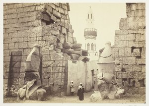 大神殿への入り口、ルクソール、1857年。 作： Francis Frith