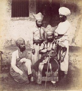 4 人の東インド人男性、1870 年代。