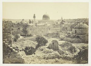 市壁から見たエルサレム、1857年。